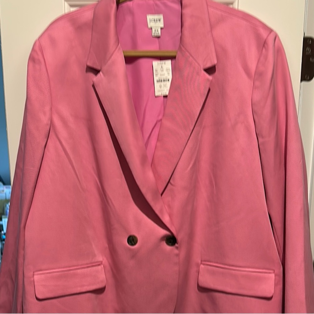 J. Crew Pink Blazer with Structured Shoulders